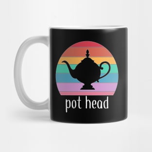 Tea Pot Head Rainbow Mug